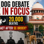 Recreate this according the tittle Stray Dog Debate Back In Focus | 37 Lakh Bites, 20,000 Deaths| Will States Act After SC Order?