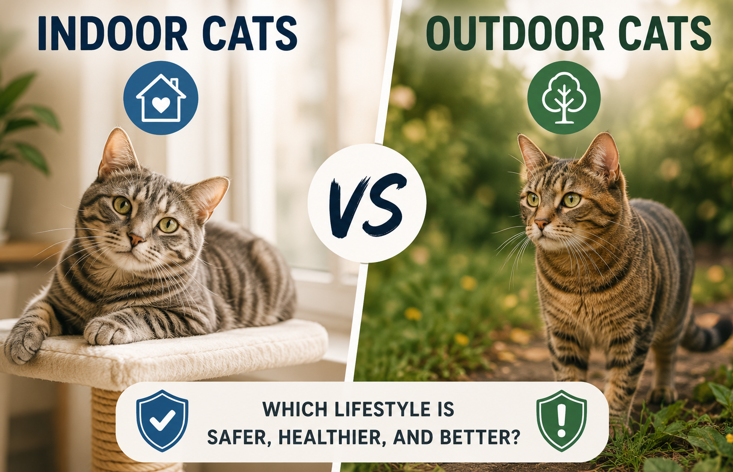 Indoor vs Outdoor Cats: Which Lifestyle Is Safer, Healthier, and Better for Your Feline Friend?