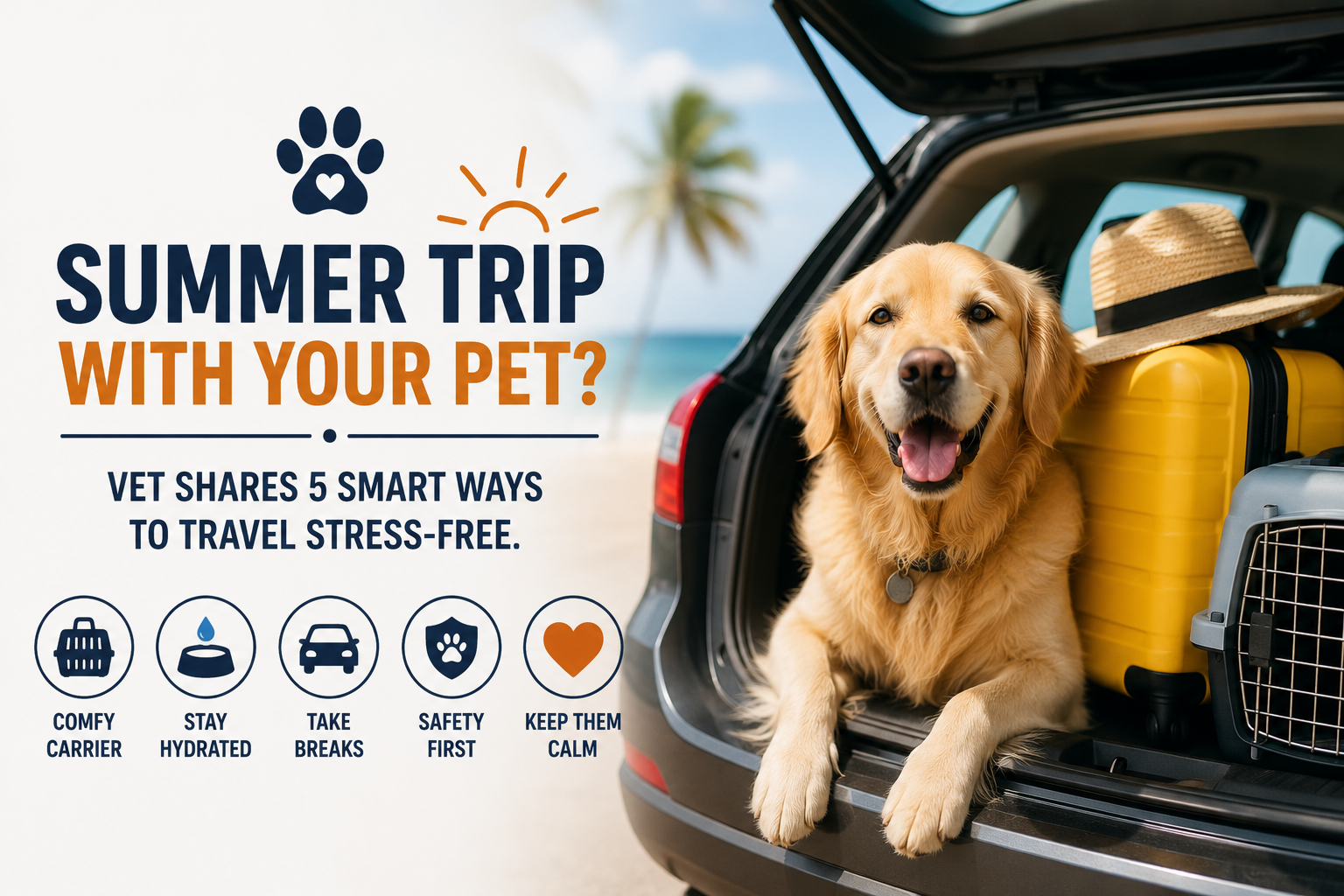Planning a Summer Trip With Your Pet? Vet Shares 5 Smart Ways to Make Travel Stress-Free.